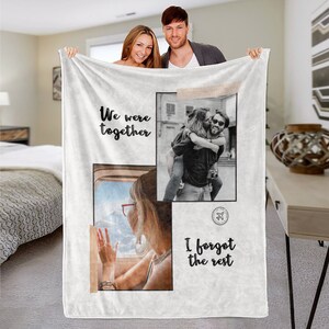 Manta de pareja personalizada / Manta de fotos personalizada / Manta de pareja / Regalo de boda personalizado / Manta de fotos de aniversario personalizada