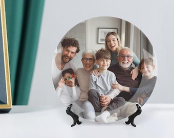 Custom Photo Dinner Plate: Personalized Image or Text Gift