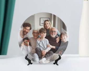 Individueller Keramik Teller: Personalisierter Foto Teller, Wohnkultur Geschenk