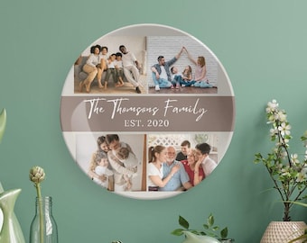 Custom Family Photo Plate: Personalized Ceramic Dinnerware