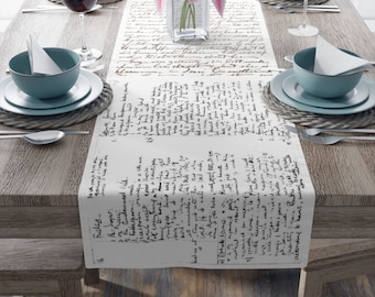 Custom Recipe Table Runner: Waterproof Polyester Kitchen Decor