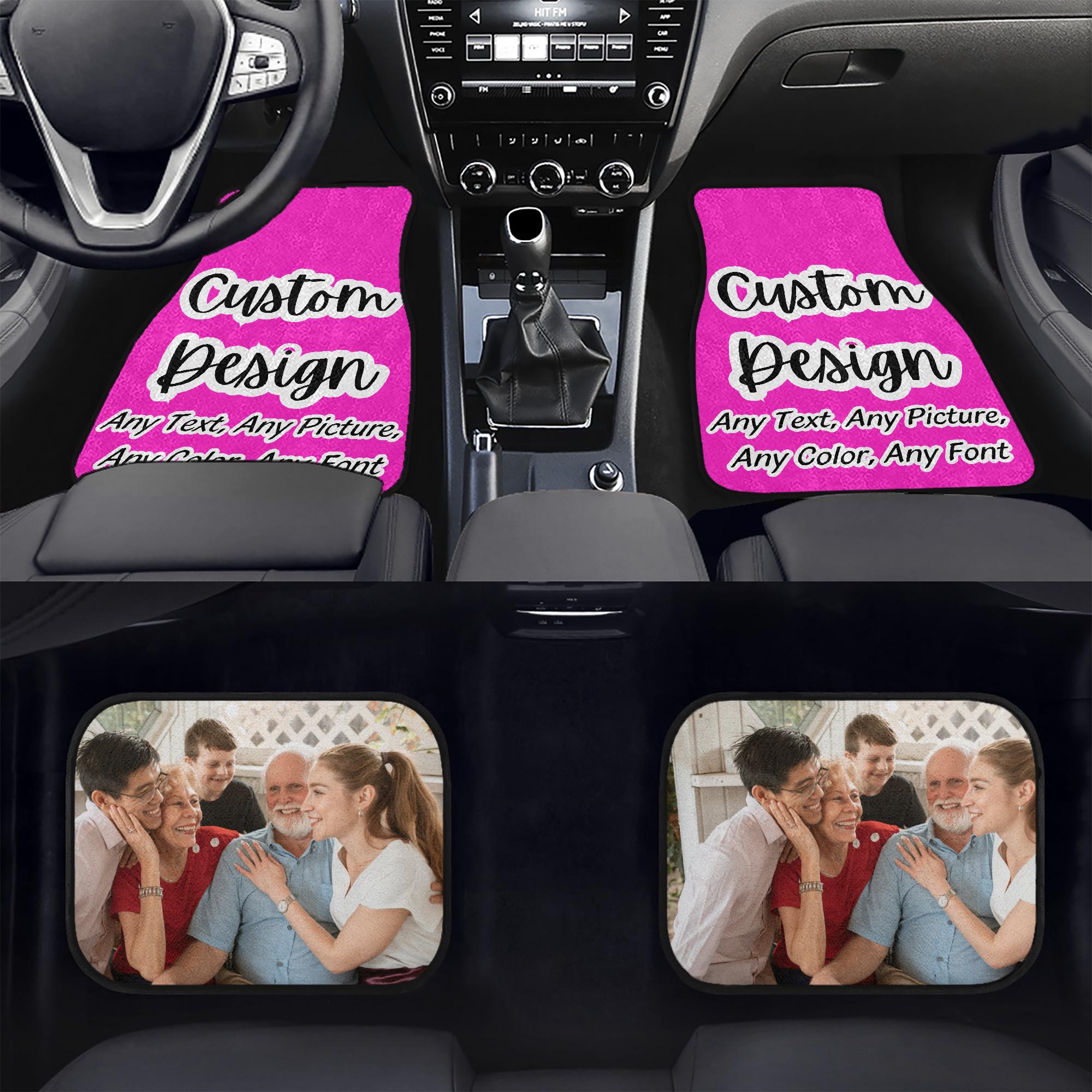 Set 4 Tappetini Auto Universali In Poliestere Antiscivolo, Anteriori E Posteriori, Per Berlina, SUV, Camion E Furgoni (68x43 Cm / 34x43 Cm)
