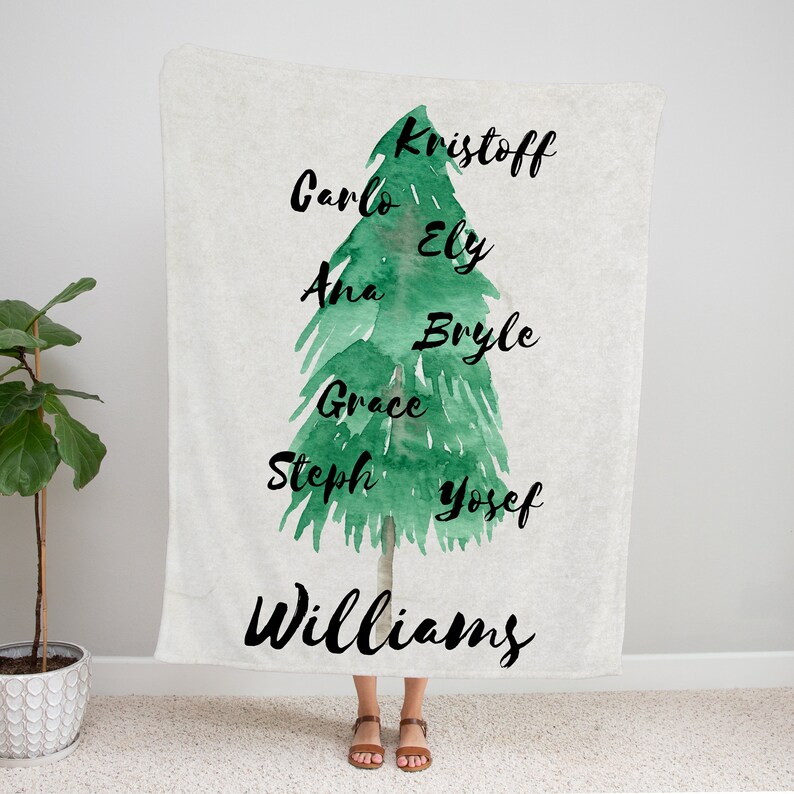 Personalized Family Tree Blanket Family Tree Blanket for Etsy