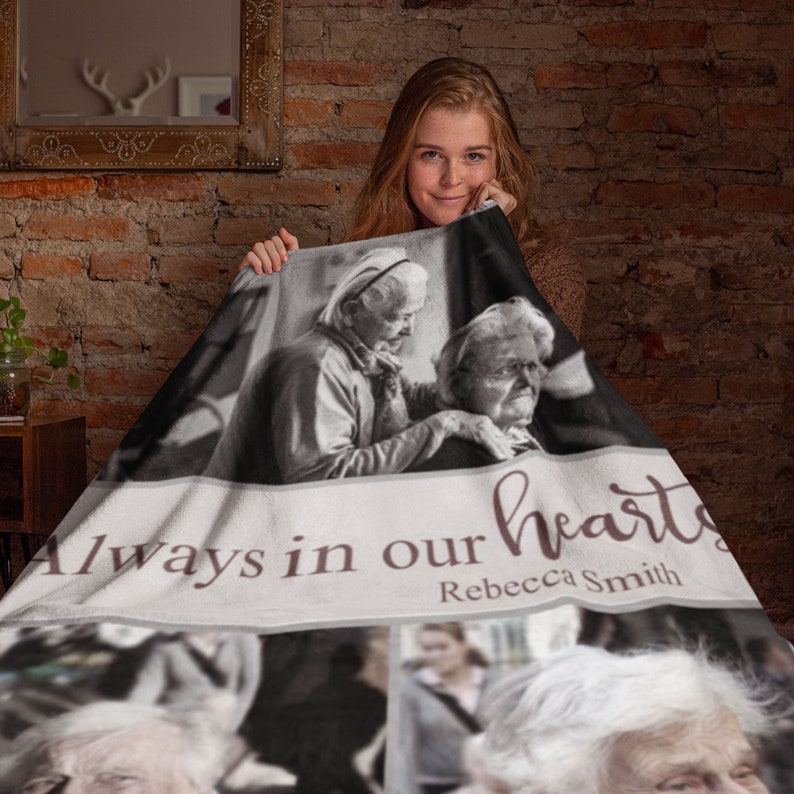 Custom Memorial Photo Blanket Custom Blanket to Your Loss Etsy