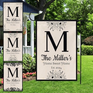 Personalized Family Name Yard Flag: Custom Garden Decor