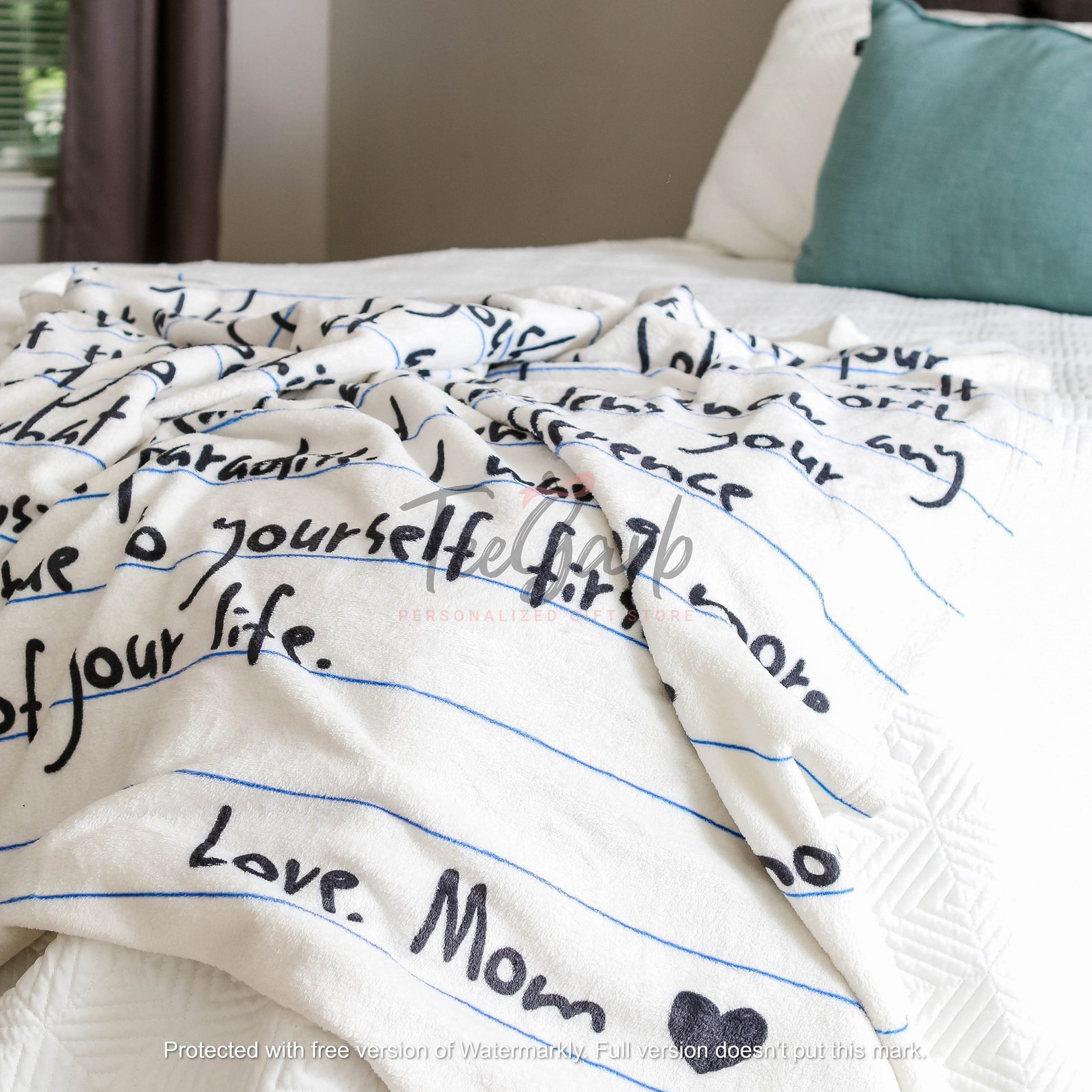Personalized With Your Handwritten Love Letter Blanket Etsy