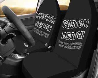 Personalized Car Seat Covers: Custom Photo Universal Fit (2 Pcs)