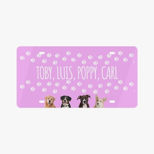Custom Aluminum License Plate Cover: Personalized Pet Dog Frame