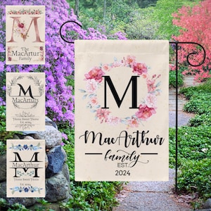Personalized Family Name Yard Flag: Custom Garden Decor