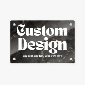 Custom Acrylic Logo Sign: Office, Business, Home (7.9&#39;&#39;x11.8&#39;&#39;)