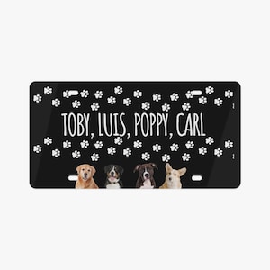 Custom Dog License Plate Cover: Personalized Pet Car Frame