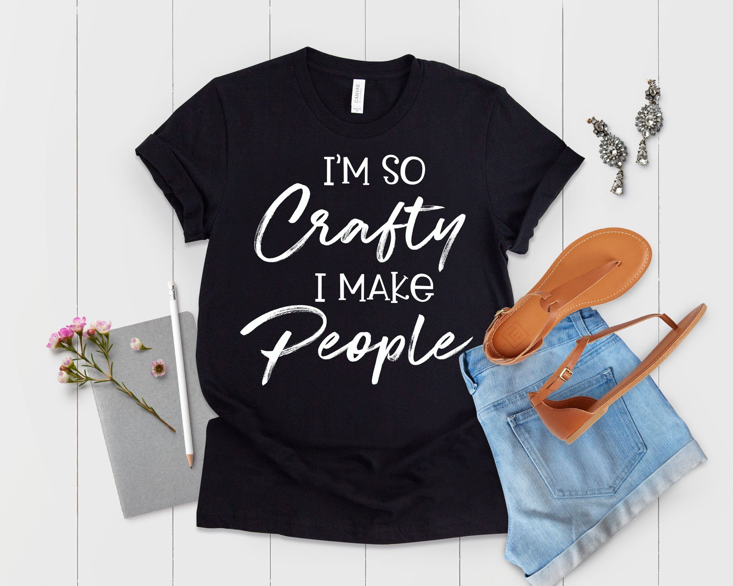 I'm So Crafty I Make People Maternity T Shirt Maternity | Etsy