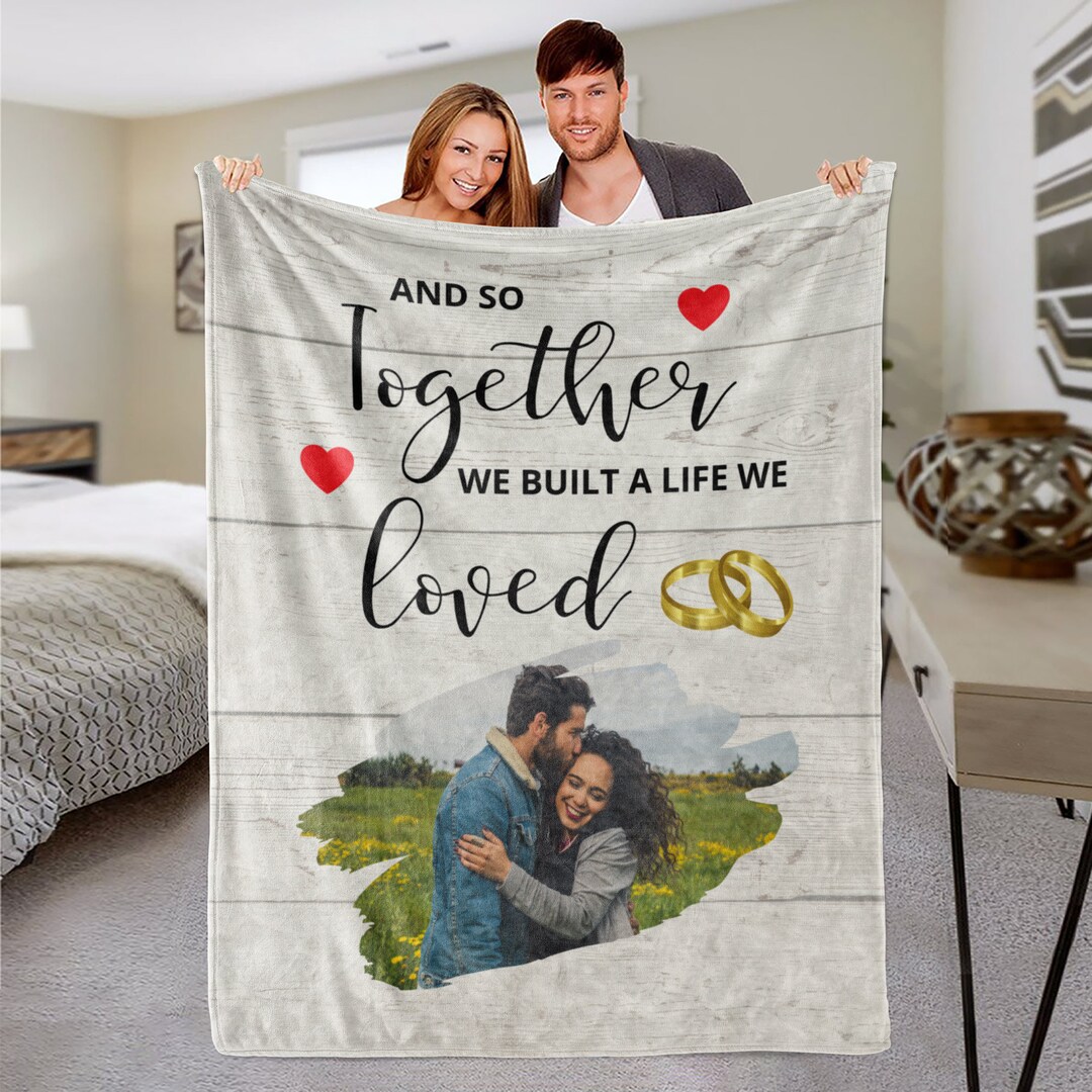 Personalized Anniversary Blanket | Personalized Photo Blanket | Couple ...