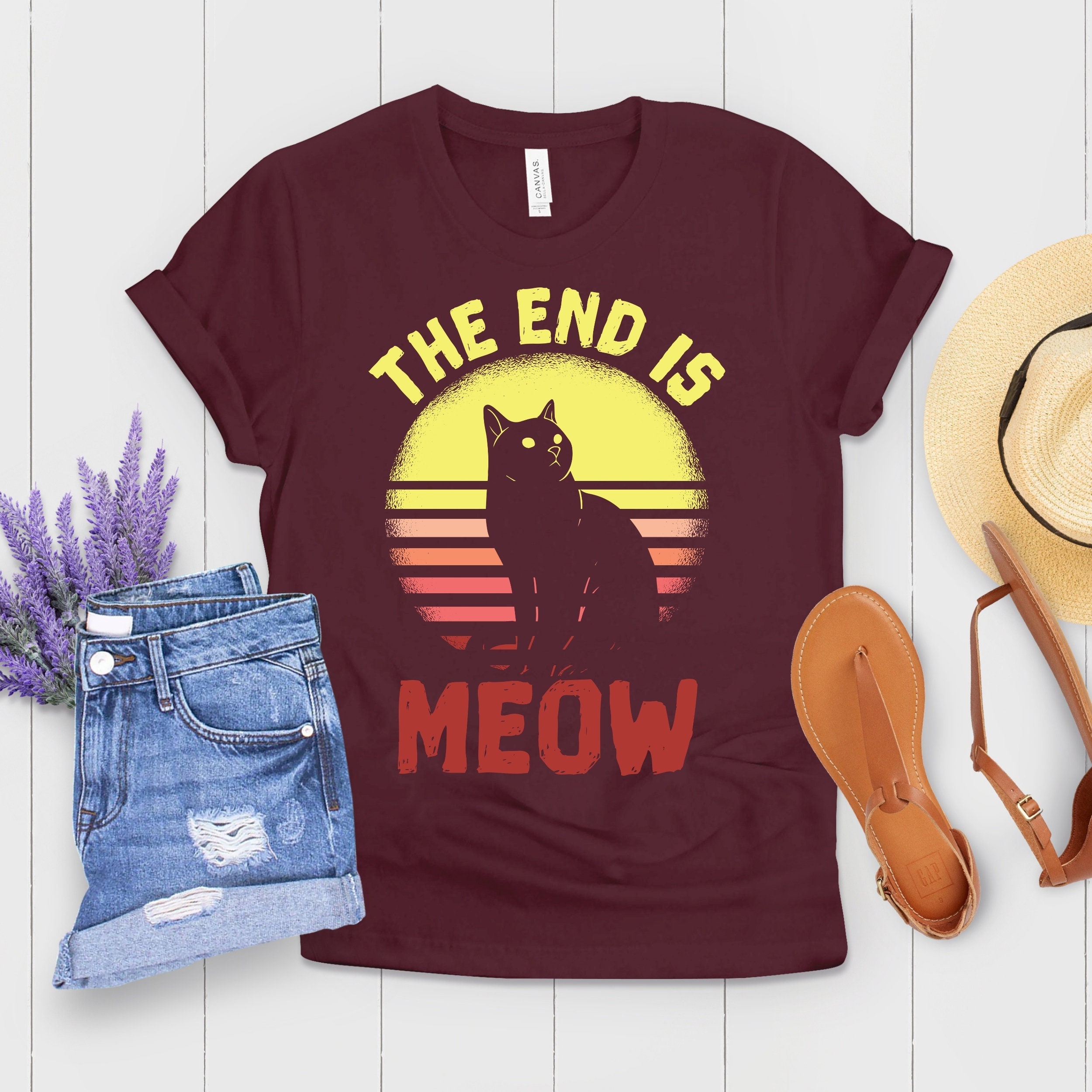 The End is Meow Tshirt Cat Lover Shirt Funny Cat Tshirt | Etsy