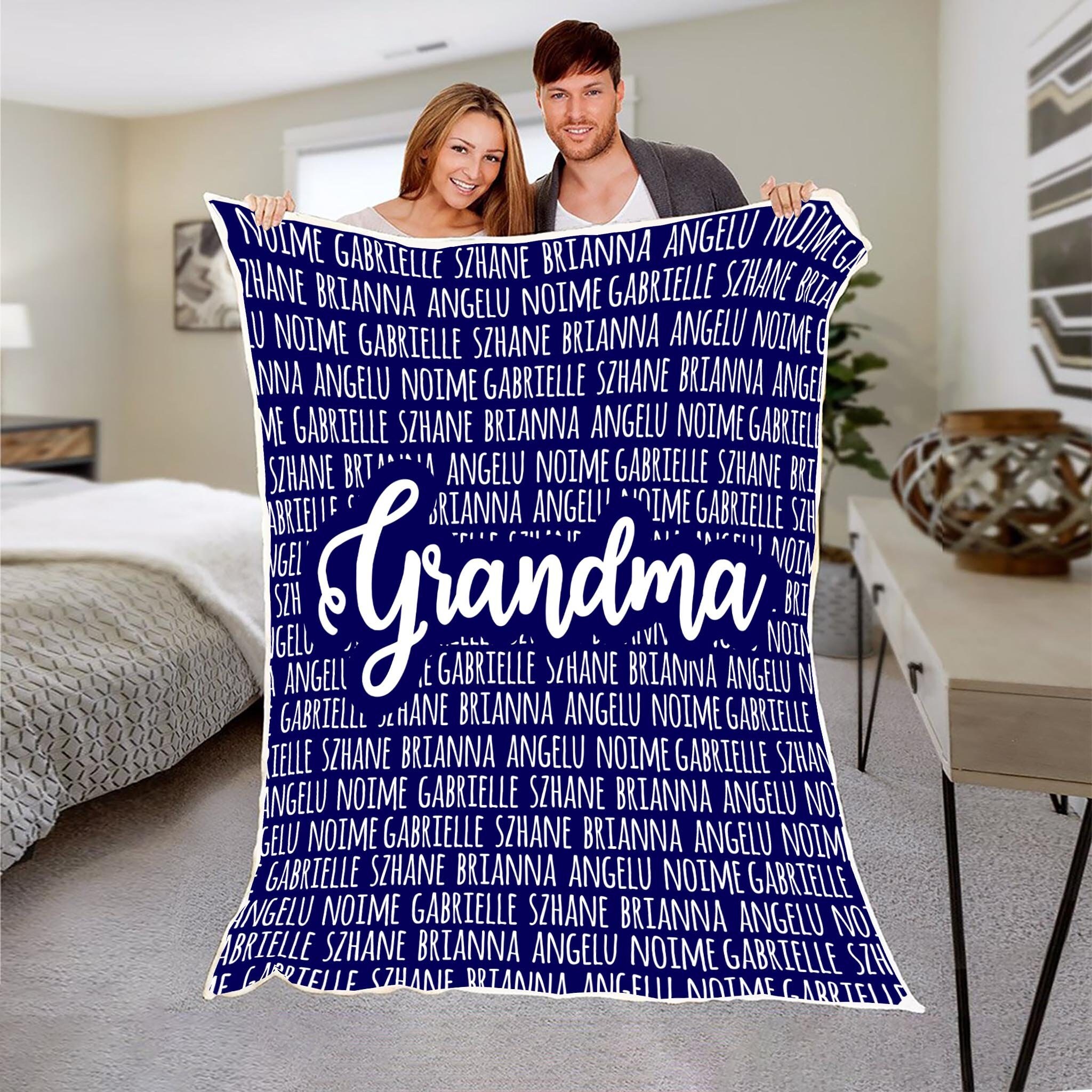 Personalized Grandma Blanket With Family Names Blanket or Grandkids Names Gift for Grandma Nana Blanket Gift for Mom Blanket for Grandma Etsy Canada