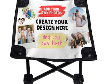 Taburete de pesca plegable personalizado, asiento portátil para acampadas y excursiones de pesca al aire libre.
