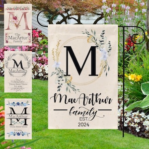 Personalized Family Name Yard Flag: Custom Garden Decor