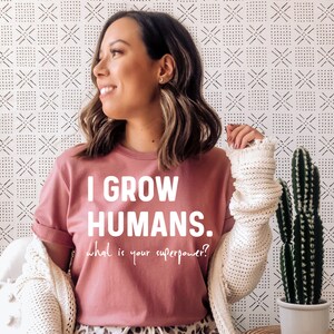 Maglietta I Grow Humans: maglietta con superpoteri per future mamme