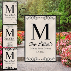 Personalized Family Name Yard Flag: Custom Garden Decor