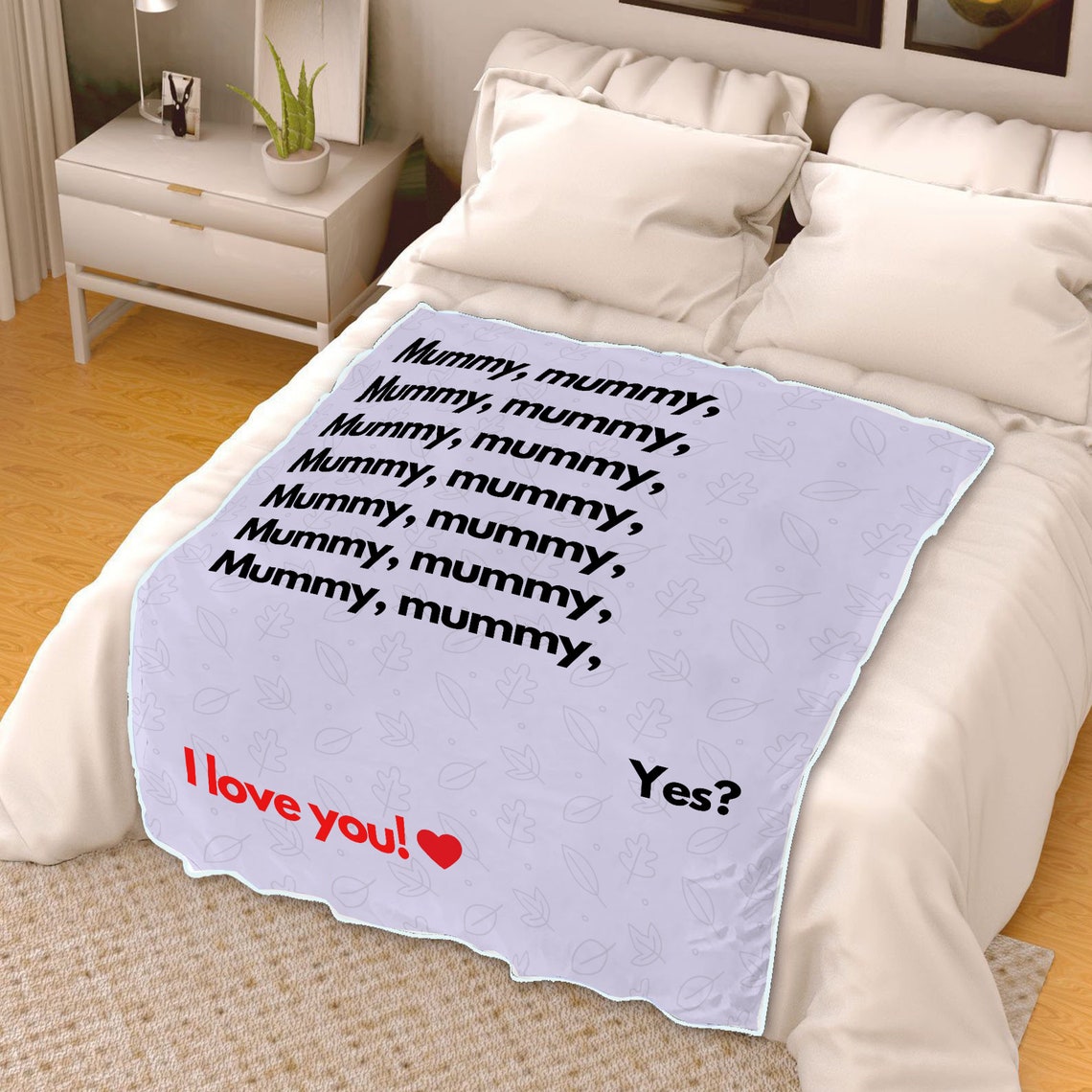 Mom Blanket Gift Mummy I Love You Blanket Blanket Gift for Etsy