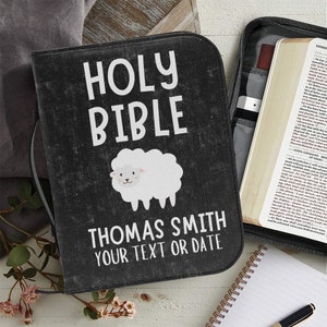 Personalized Bible Cover: Custom Photo, Handmade Polyester Bible Bag