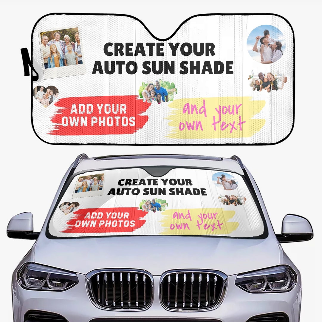Personalized Auto Sun Shade, Custom Car Sun Shade, Windshield Sun Shade ...