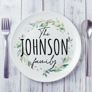 Personalized Family Name Plate: Custom Kitchen Decor Gift