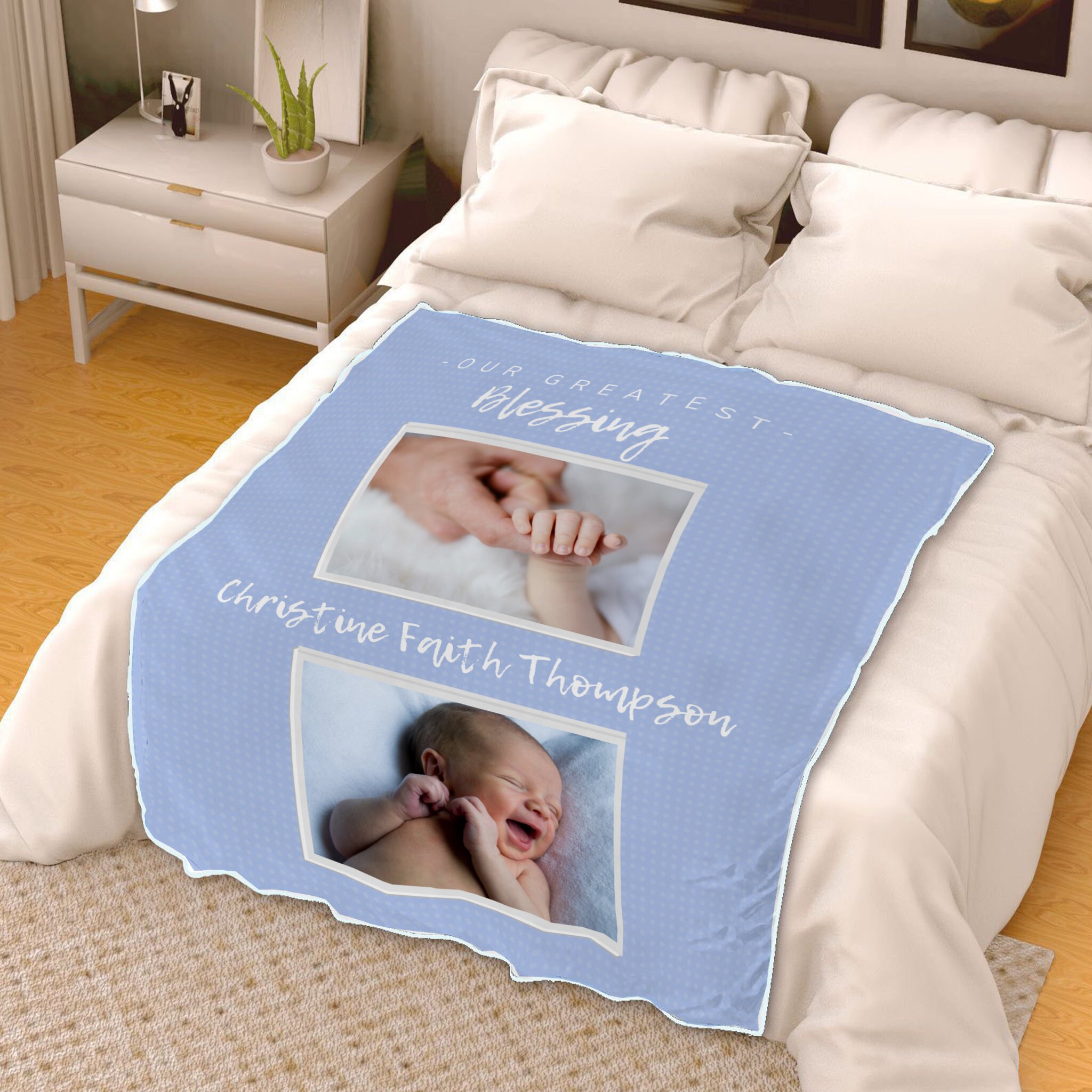Personalized Photo Blanket Custom Blanket Baby Boy Blanket Etsy