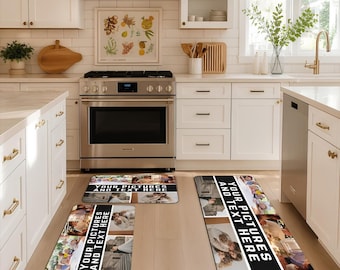 Custom Diatomaceous Earth Bath Mat and Kitchen Rugs, 3-Piece Set for Home Decor