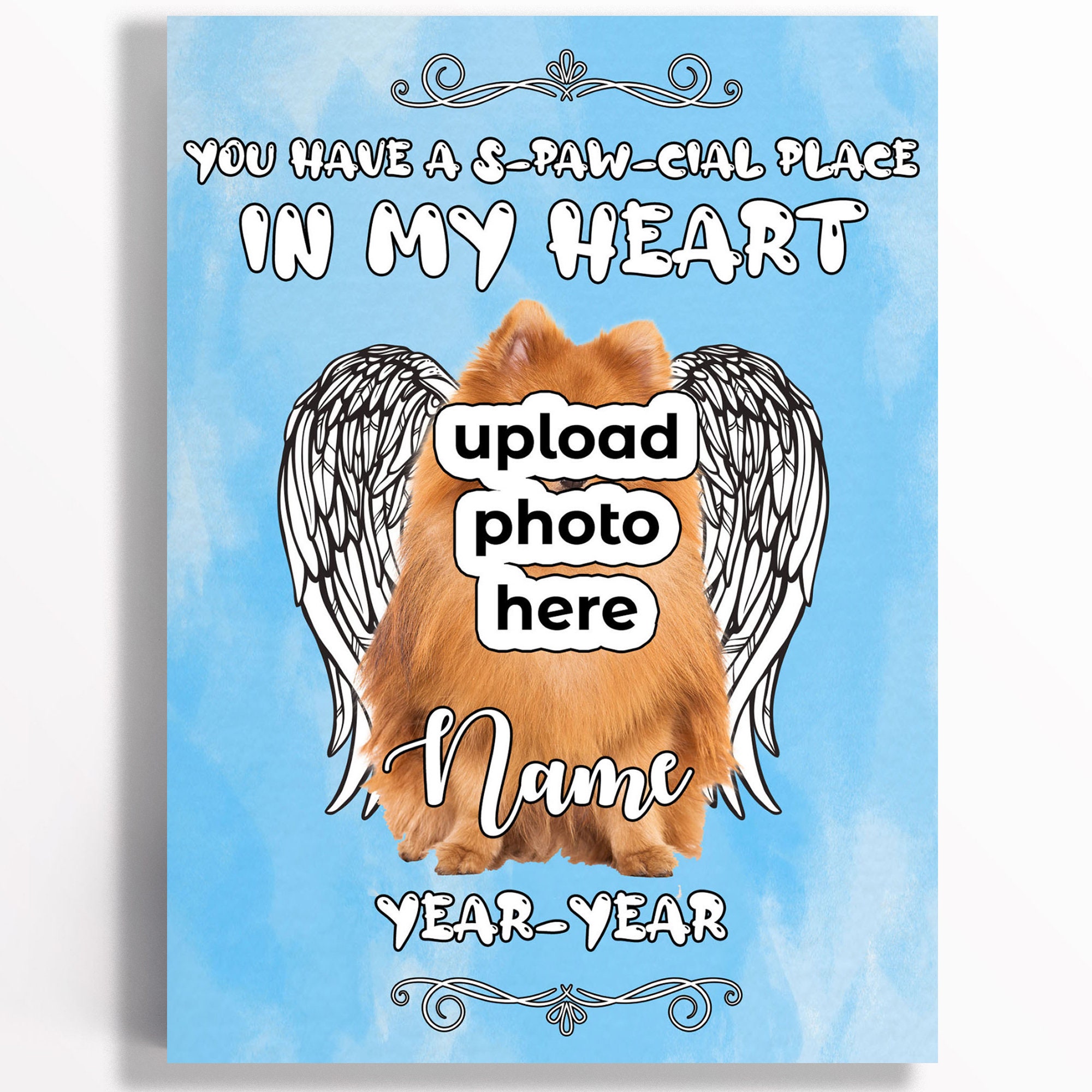 Custom Dog Memorial Wall Art Bereavement Gift Personalized | Etsy