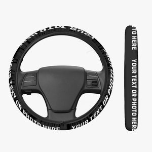Cubierta del volante personalizada, cubierta del volante, cubierta del volante del coche, regalo divertido, regalo para él, regalo personalizado, nombre personalizado