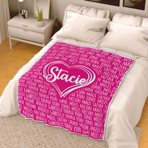 Personalized Grandma Blanket with Grandkids Names