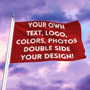 Custom Logo Flag: Personalized Double Sided Polyester Outdoor Decor
