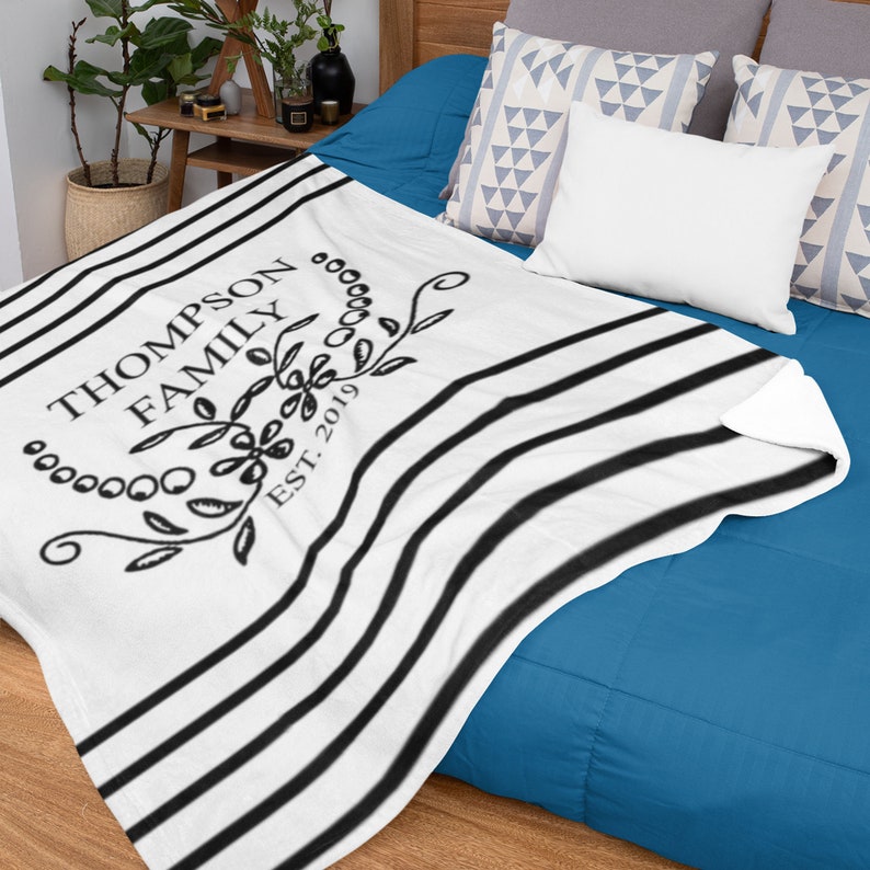 Personalized Anniversary Blanket Housewarming Gift Wedding Etsy