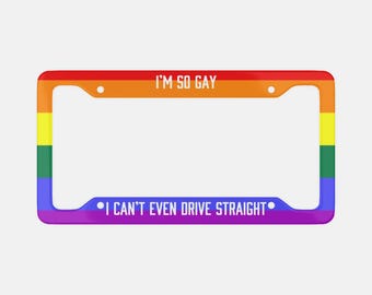Funny Gay Pride-nummerplaatlijst: sarcastisch autodecor