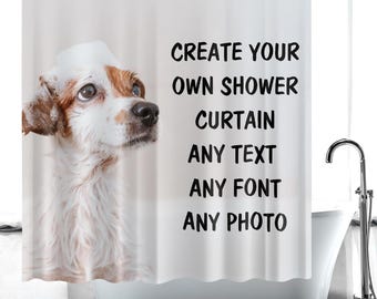 Custom Waterproof Polyester Shower Curtain: Personalizable Bathroom Decor