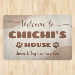 Personalized Name Doormat, Housewarming Gift, Personalized Name, Dog Doormat, Custom Dog Name Doormats, dog home decor, dog welcome mat