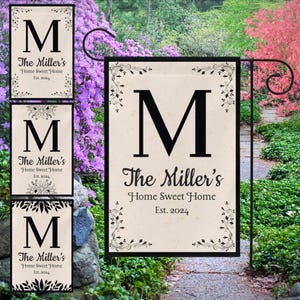 Personalized Family Name Yard Flag: Custom Garden Decor