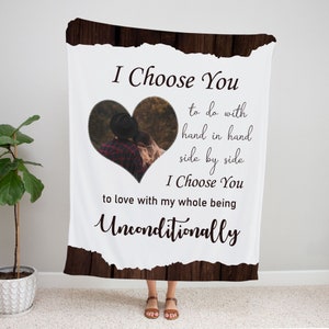 Te elijo manta, manta de fotos, regalo romántico, regalo de aniversario, manta de parejas, manta de amor, manta de cartas, manta de imagen