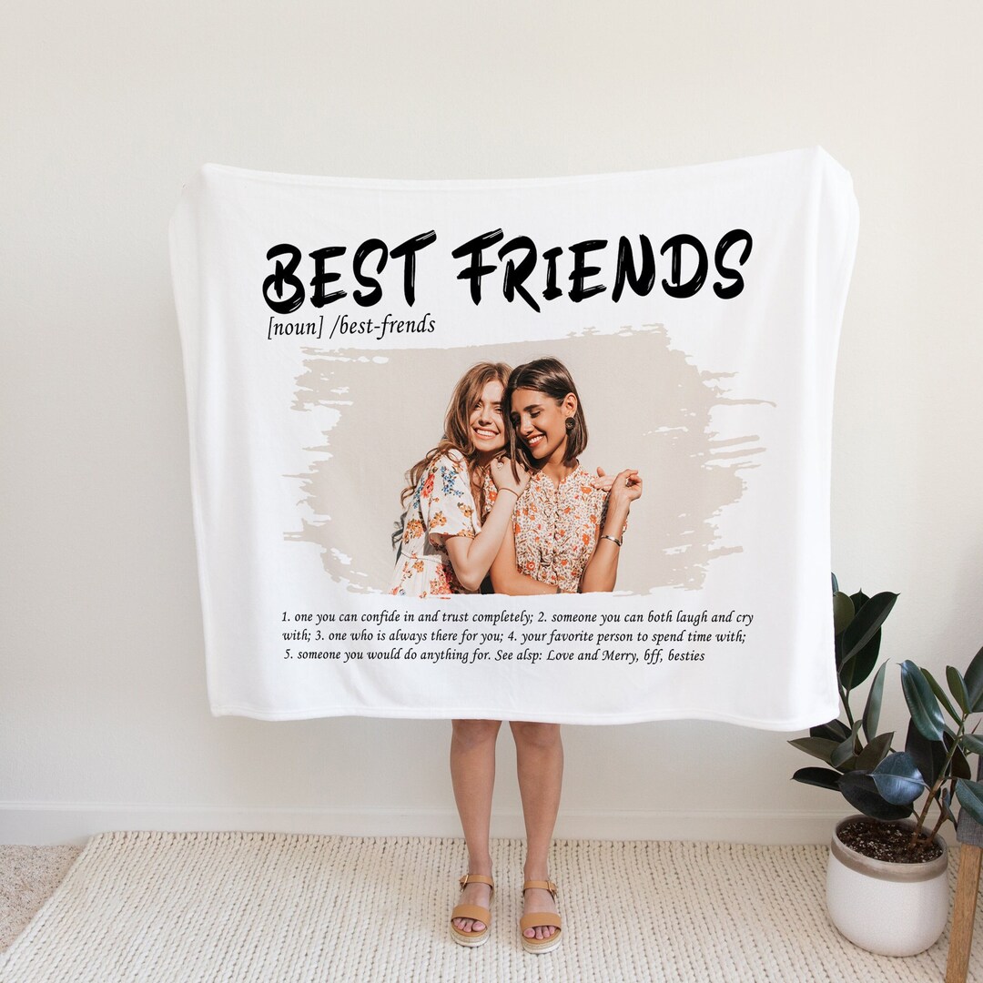 Personalized Bestfriend Quote and Photo Blanket, Bestfriend Gift