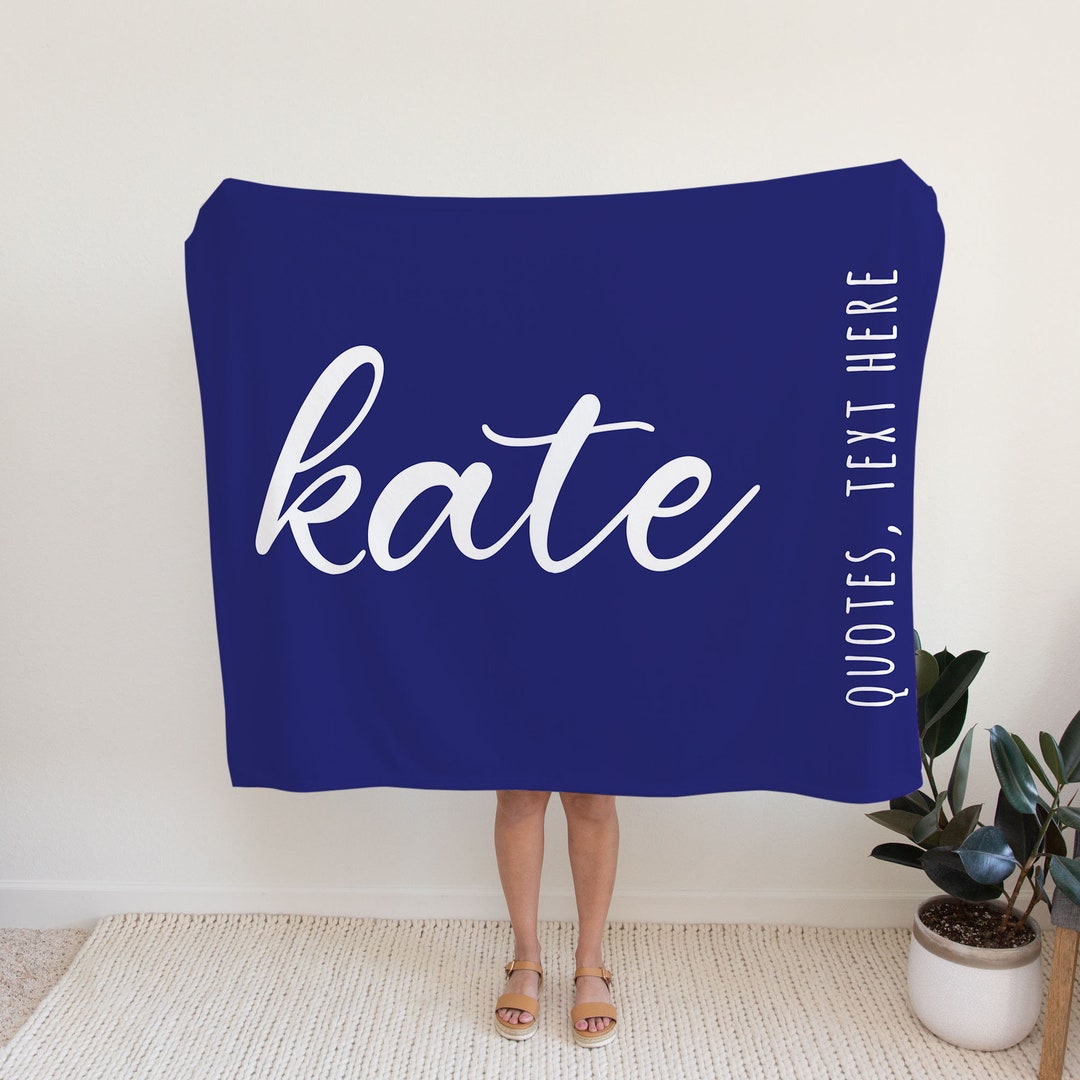 Personalized Name Quote Blanket Housewarming Gift Custom Name Quote