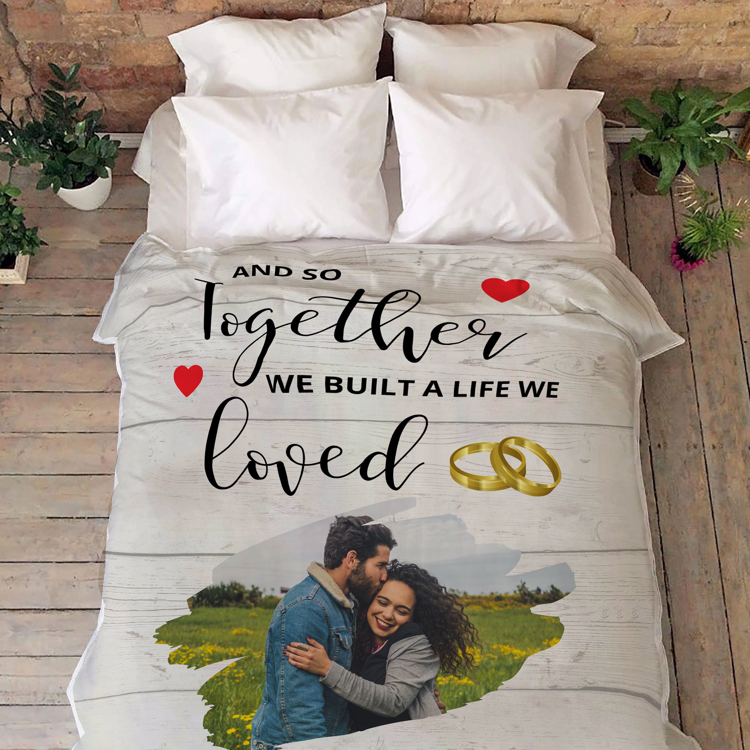 Personalized Anniversary Blanket Personalized Photo Blanket Etsy UK