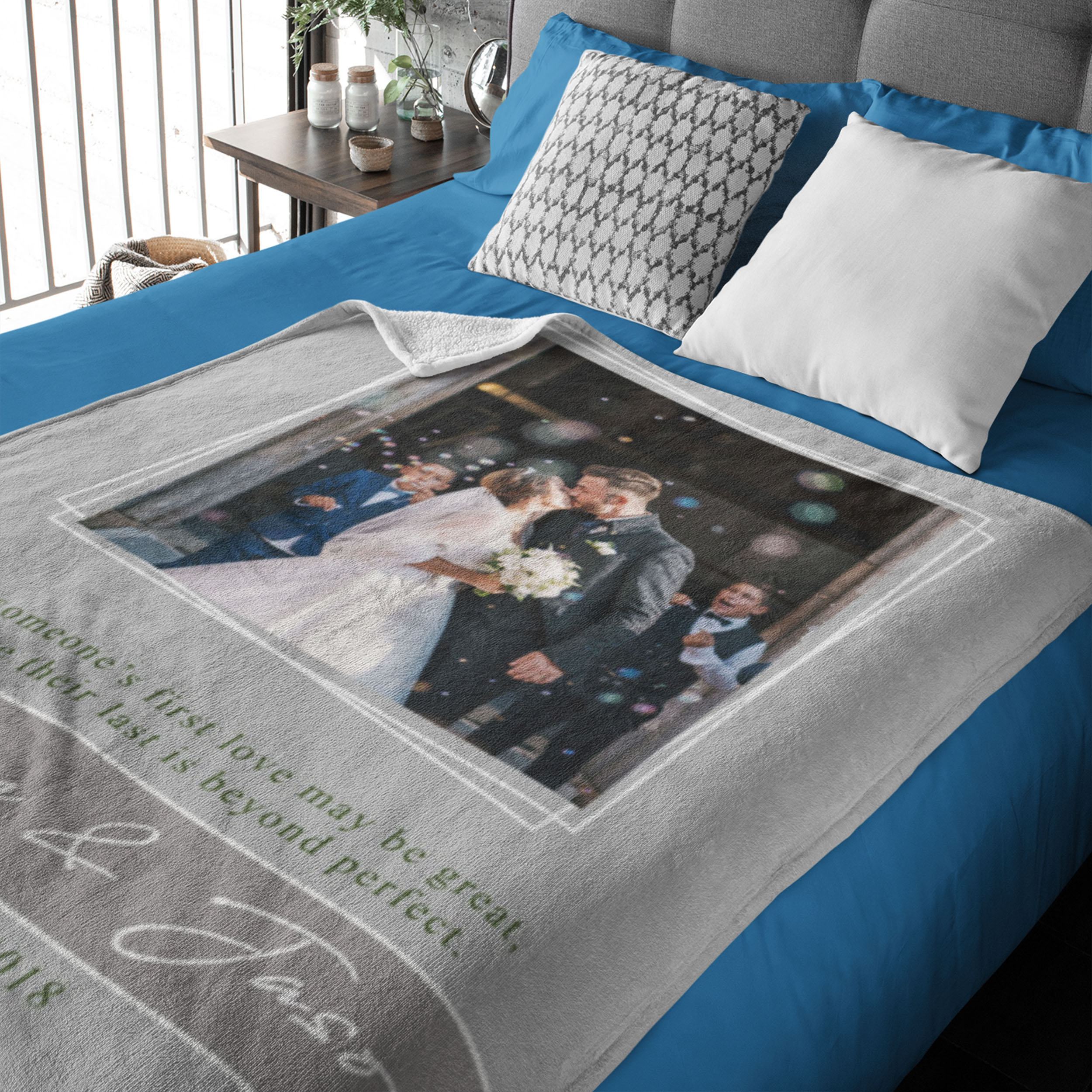 Personalized Anniversary Blanket Engagement Gift | Etsy