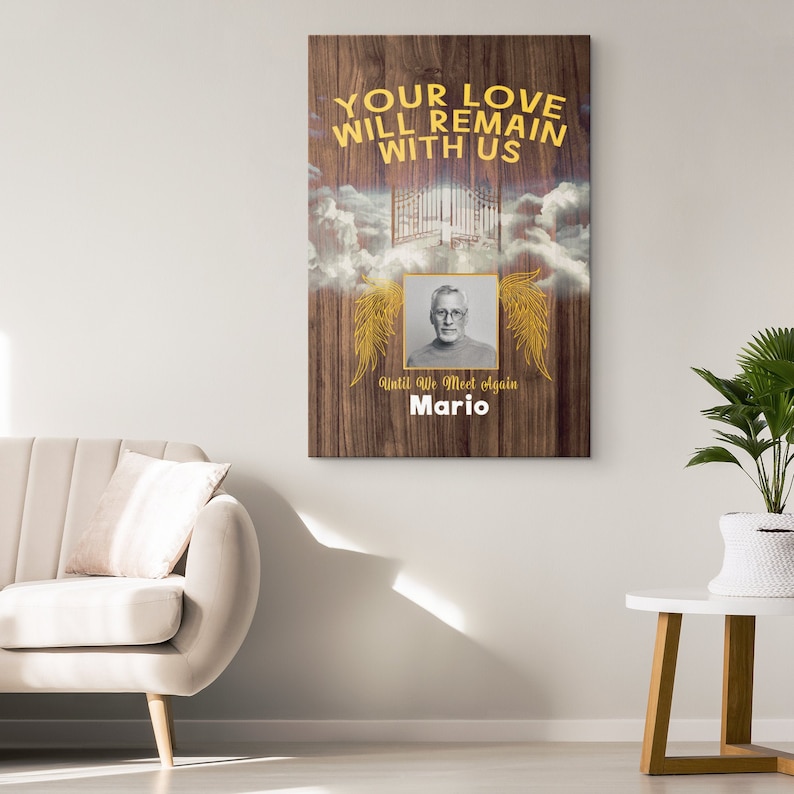 Personalized Memorial Wall Art Bereavement Gift Custom Etsy