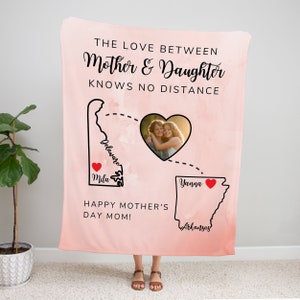 Personalized Long Distance State or Country Blanket, Long Distance Gift, Going away gift, I miss you gift, Long distance friend, Moving gift