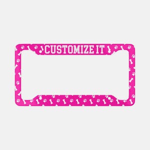 Custom Dog Paws License Plate Frame: Personalized Car Decor