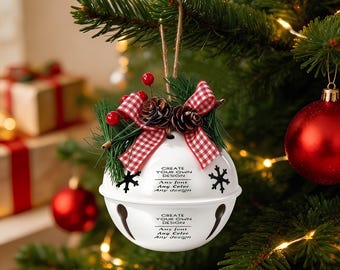 Custom Double Sided Christmas Bells, Festive Holiday Tree Ornaments and Seasonal Decorations