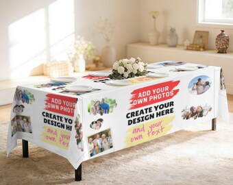 Custom Rectangular Tablecloth , Long Table Cover for Dining, Parties and Events