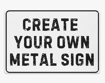 Custom Iron Sign: Personalized Metal Wall Decor (7.9''x11.8'')