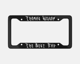 Custom Gothic Aluminum License Plate Frame - Personalized Car Decor